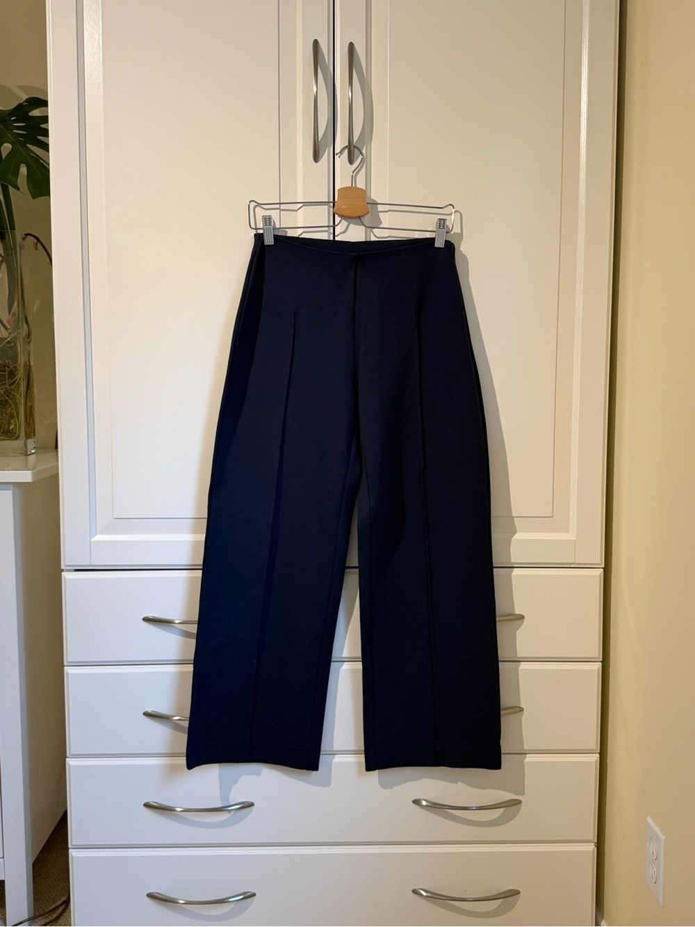 Everlane Navy Wide-Leg Trousers, size S